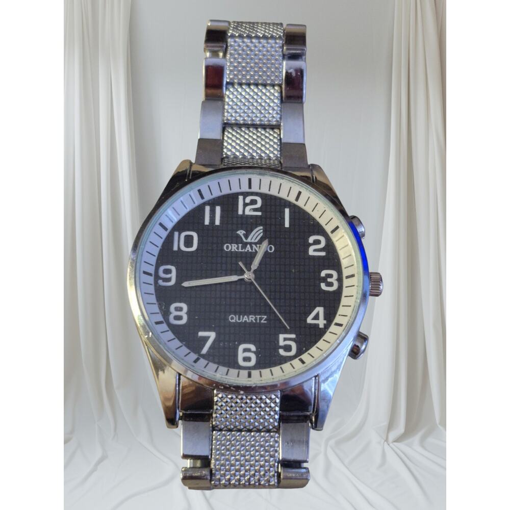 Orlando Mens Watch Distinctive Black‎ face white numerals Corp Y2K Classiccore - Picture 3 of 8